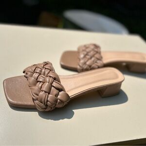 Braided Tan Women's Heels